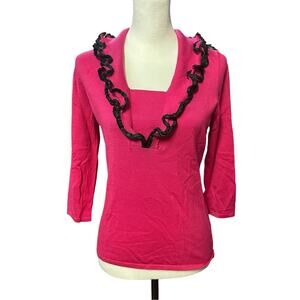 RED Pink and Black Women's Sweater Small